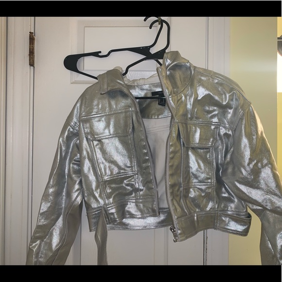 Forever 21 Jackets & Blazers - Chrome bomber jacket